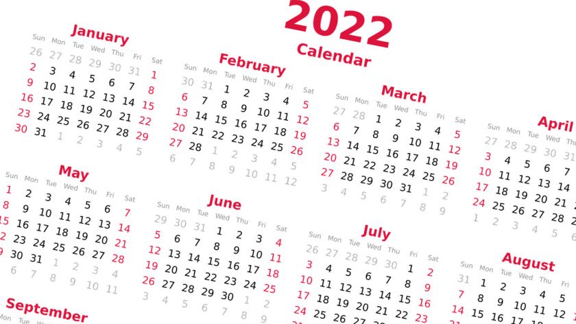 Kalender 2022