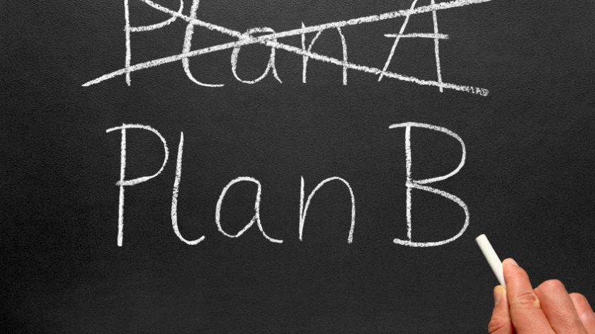 Wandtafel Plan A und Plan B