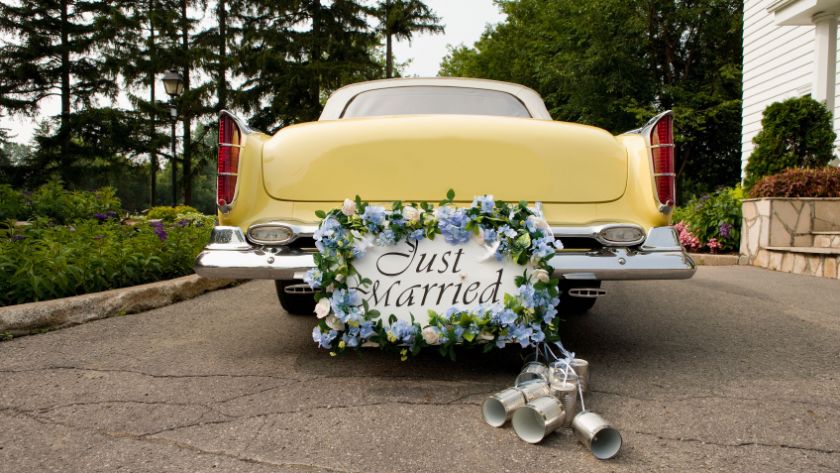 Auto mit Just Married